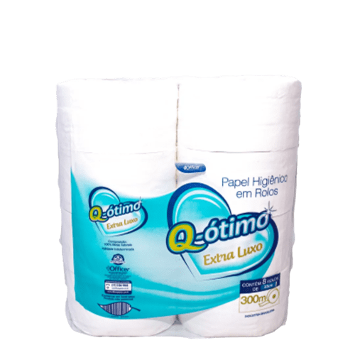 Papel Higiênico Extra Luxo Q-Otimo 8x300m - 1 Unidade